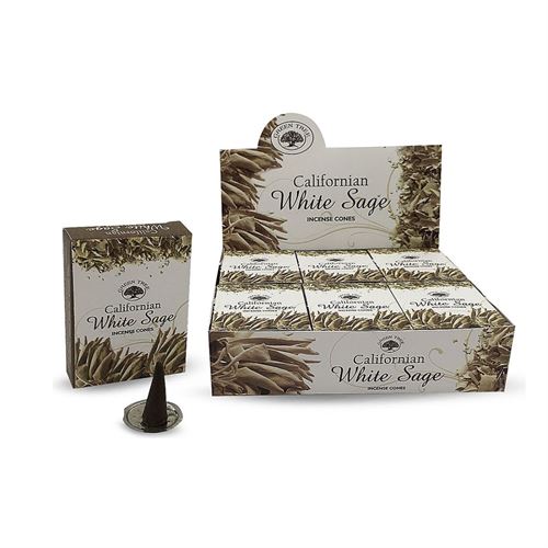 6107808 INCENSO CONE WHITE SAGE Gr Tree 10c
