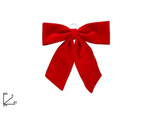 957444 LAÇO VELUDO 60CM VERMELHO