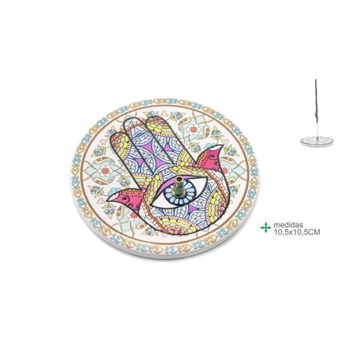 PI-76843 QUEIMADOR CERÂMICA MÃO FÁTIMA 10,5X10,5CM