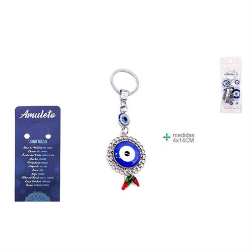 OT-75419 Porta Chaves Olho Turco 4x14cm