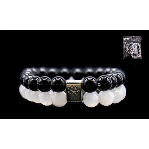 OT-75338 Pulseira Selenita Turmalina 8mm