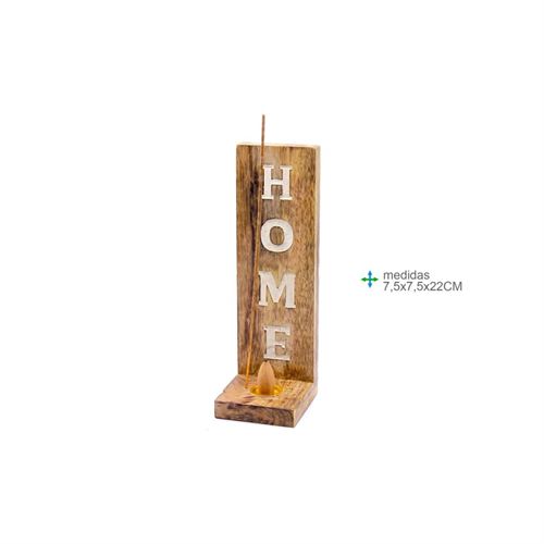 PI-76611 PORTA INCENSO NATURAL HOME 7,5X7,5X22CM