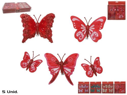 630472 BORBOLETA COM MOLA 5PÇS