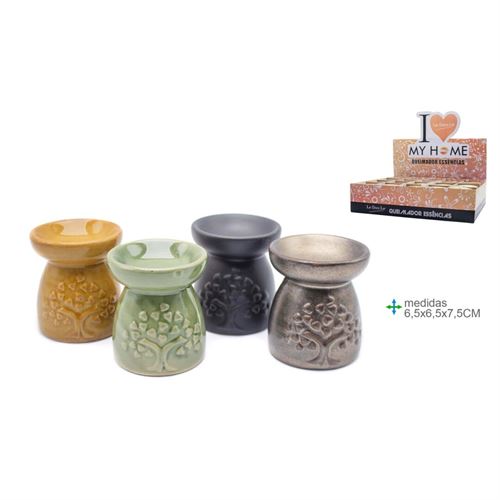 QC-77516 QUEIMADOR ESSENCIA CERAMICA 6.5X6.5X7.5CM