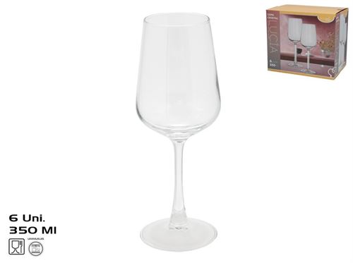 604688 COPO VIDRO PK6 LUCIA 350ML