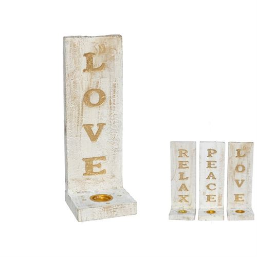 182414 PORTA INCENSO LOVE 7.5X7.5X21.5CM