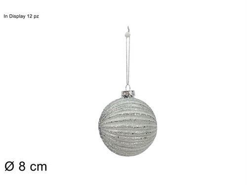 390178 BOLA VIDRO 8CM PRATA