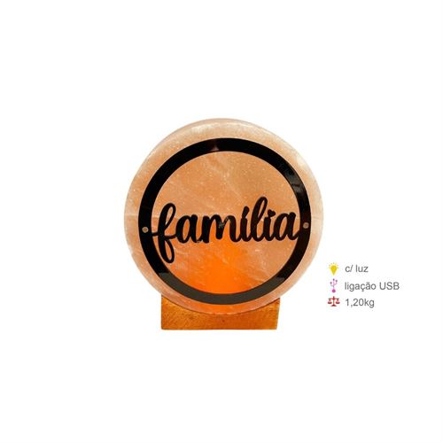 LS-76572 CANDEEIRO SAL HIMALAYA FAMÍLIA USB 1,2KG