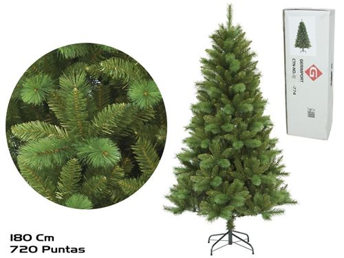 340715 ARVORE NATAL 720PONTAS 180CM VERDE