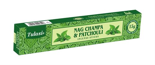128.NC038 INCENSO TULASI NAG CHAMPA FLAT PATCHOULI