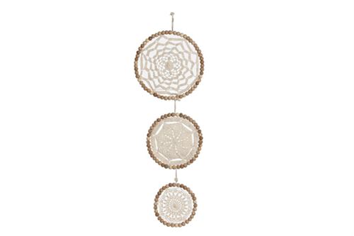 DP-214867 DECORAÇAO DE PAREDE MACRAM MDF 25X2X66CM BRANCO