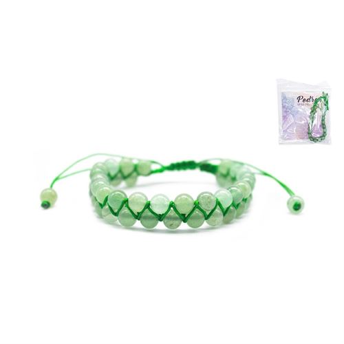 OT-75976 PULSEIRA PEDRA AVENTURINA DUPLA 6MM