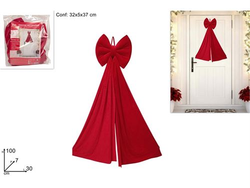 491189 LAÇO VELUDO 30X100CM VERMELHO