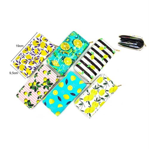 CP-71811 CARTEIRA POLIESTER LIMAO 19X9,5CM