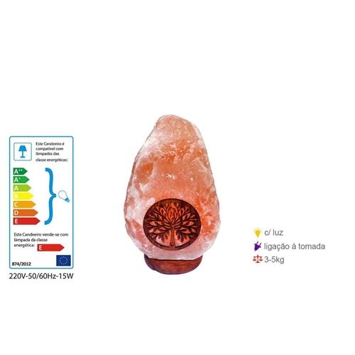 LS-75804 CANDEEIRO NATURAL SAL HIM ARVORE VIDA 3-5KG