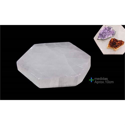 LS-72937 Base Selenita Hexagonal Aprox.10cm