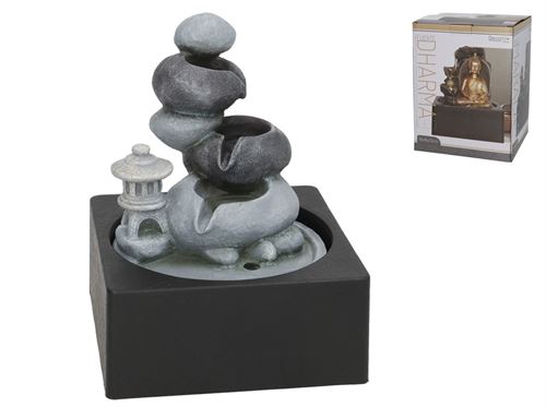 399348 FONTE RESINA LED NIRVANA 18X18X23CM