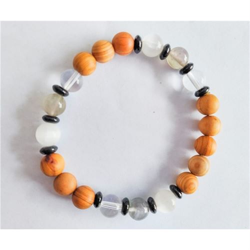 OT-76092 PULSEIRA 8MM ESPIRITUALIDADE C/PEDRA