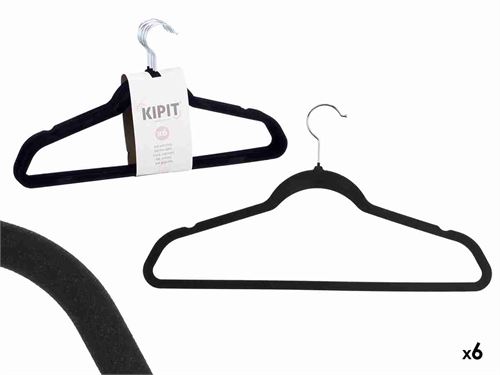 10685 CABIDE PRETO VELUDO 6PÇS