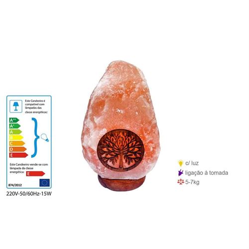 LS-75805 CANDEEIRO NATURAL SAL HIM ARVORE VIDA 5-7KG
