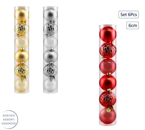 6085209 BOLA NATAL 6PÇS 6CM