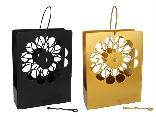 139234 PORTA INCENSO METAL MODERN 17,5X13X4,5CM 2 SORTIDOS