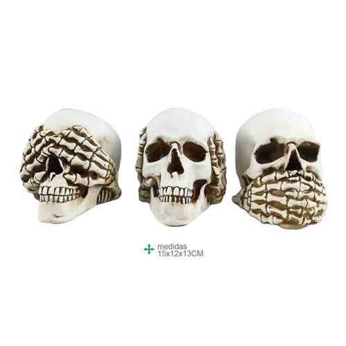 CR-75374 CAVEIRA RESINA 15x12x13cm