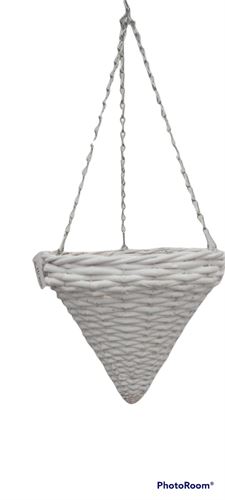 CESTO VIME CONICO BRANCO 28x25cm
