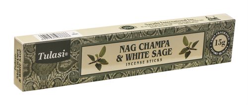 128.NC026 INCENSO TULASI NAG CHAMPA FLAT WHITE SAGE