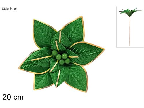401867 HASTE FLOR 20CM VELUDO VERDE