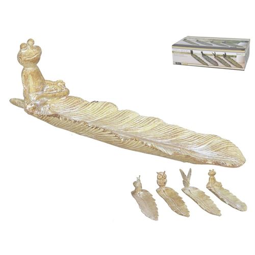 213187 PORTA-INCENSO WOODEN ANIMAL 20,5X4,7X6CM 4 SORTIDOS.