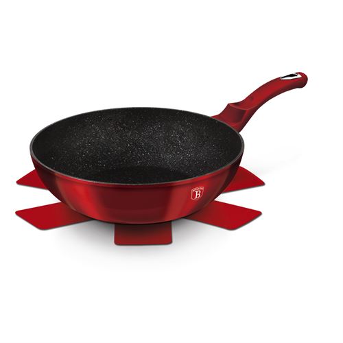 MH-6166 FRIGIDEIRA/SERTA WOK 30CM BURGUNDY