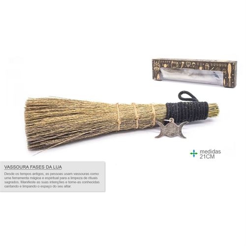 65963 VASSOURA FASES da LUA 21cm