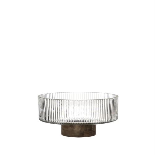 31809 TAÇA VIDRO BASE MADEIRA C 21,00 L 21,00 A 10,00