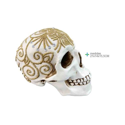 CR-75388 CAVEIRA RESINA 21x14x15,5cm