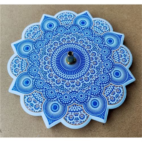 PI-76849 QUEIMADOR CERÂMICA MANDALA 10,5X10,5CM
