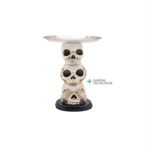 CR-76154 CAVEIRA RESINA TAÇA 18x18x18cm