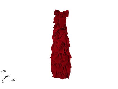 491479 ARVORE NATAL LAÇOS VELUDO BORDEAUX 50CM
