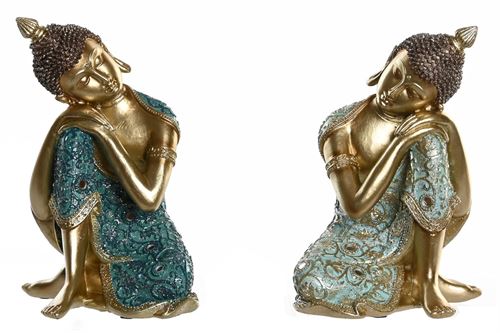 FD-205573 RESINA FIGURA 13X12X19,3 BUDDHA 2 VARIEDADE