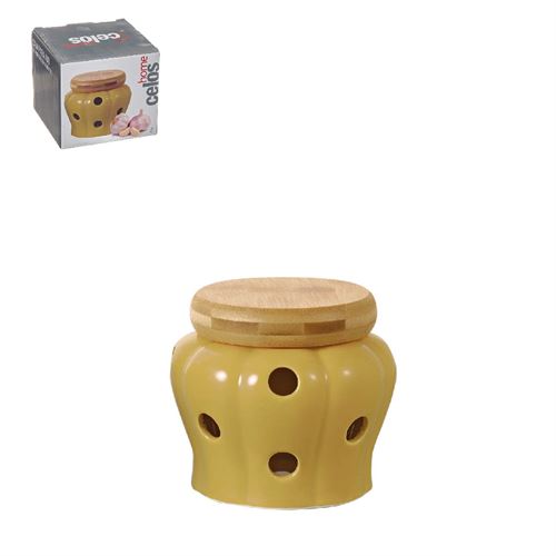 24346 CAIXA P/ ALHOS PORCELANA E BAMBU C 11,50 L 11,50 A 10,00