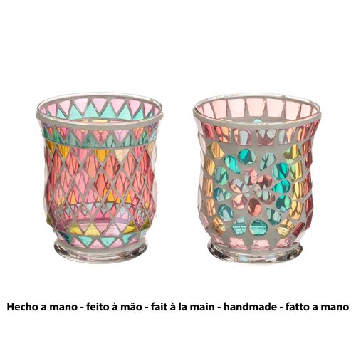 804233 CASTIÇAL. 2/M CRISTAL 9 X 9 X 11 CM