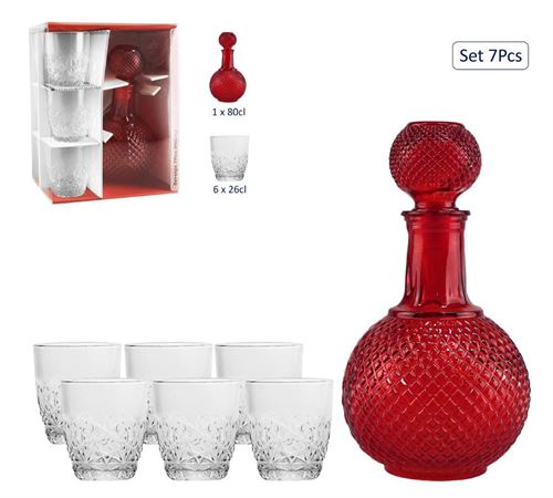 205428 CJ. 7 PCS WHISKY VERMELHO