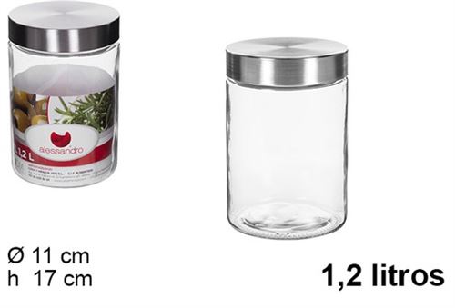 107973 FRASCO VIDRO TAMPA METAL 1,20L
