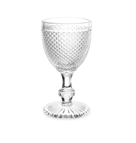 89594 COPO VINHO DIAMANTE TRANS C/PÉ 330ML X6