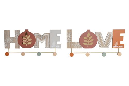 LD-205894 CABIDE MDF METAL 40X4,5X18 LOVE HOME 2MOD