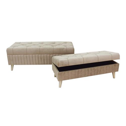 BANQUETA TAUPE COM ARRUMAÇAO CJ.2 120x50