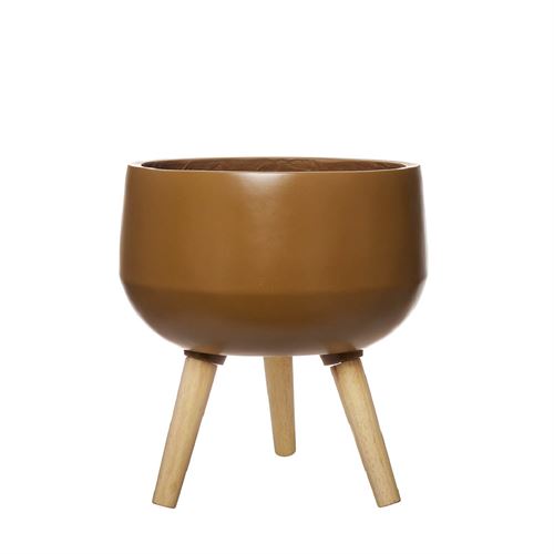 45166 VASO POLIRESINA COM PÉS DE MADEIRA C 36,00 L 36,00 A 20,00