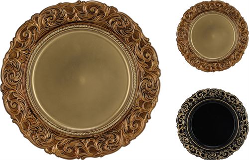 AKX100470 PRATO MARCADOR OURO 35CM