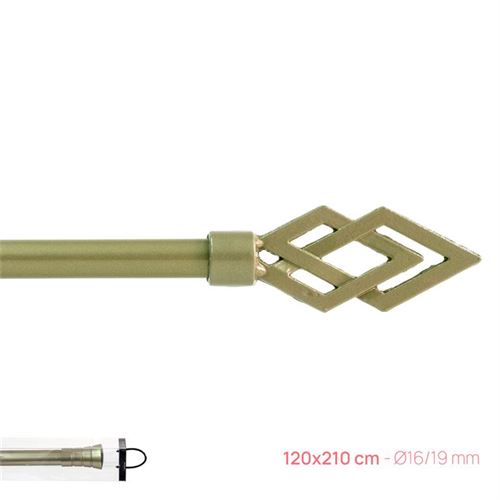 12749666 VARÃO CHAMPANHE P/CORTINADO 120-210CM Ø16/19MM CZ-308