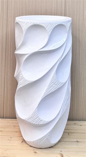 VASO DE RESINA BRANCO 33*33*70CM 2037#2